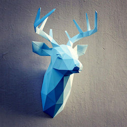 DIY Deer Head - sininen