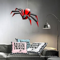 Tee se itse hämähäkki - musta ja punainen